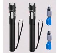 2PCS Visual Fault Locator 30KM, Fibre Optic Tester with FC Male to LC Female Adapter, VFL Fiber Light Pen for Single Mode 9/125μm, LC/FC/SC/ST Cable Testing, Fibre Network Maintenance Toolkit