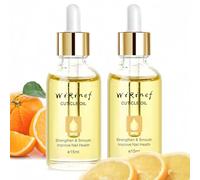 2Pcs Vitamin E & B Nail Cuticle Oil - Jojoba Formula for Soothing Moisturization, and of Dry, Rough Nails - Includes Dropper for Easy Application - 30ml