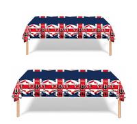 2Pcs VJ Day 80th Table Cloth Party,137x274cm Plastic Tablecloths Celebration VJ-Day 80th Tableware,Memorabilia Party Tablecloth Victory in Europe,VJ 80 Years Tablecove for Celebrat Party Décor
