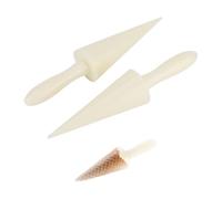 2Pcs Waffle Cone Roller Ice Cream Roll Maker Pizzelle Roller Waffle Conemaker 9.3in Length Horn Cone Mould Pastry Tool for Making DIY Ice Cream