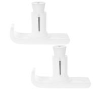 2pcs Walker Ski Glides Small White Pom Foot Pads for Stability | Standard Cane and Crutch Fit, Lightweight Nonstick Finish, Trekking Pole Bag Included