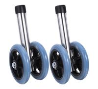2pcs Walker Wheels Replacement 4.72 Inch Height Adjustable | Stainless Steel and Plastic Build, Smooth Stable Rolling, Easy Installation, for Homes and Rehabilitation Centers