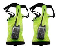 2Pcs Walkie Talkie case Waterproof Bag with Strap for Motorola Kenwood Icom Yaesu Vertex Standard Baofeng Wouxun Puxing Midland (5 Inch x 13.8 Inch) Two-Way Radio