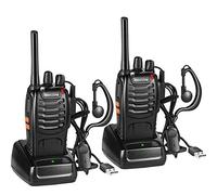 2PCS Walkie Talkies Portable Rechargeable Comunicador Transmitter Transceiver Radio Set 16CH Single Band Supports VOX Function for Children Play, Adults Work,Camping