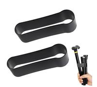 2Pcs Walking Stick Holder Durable Lightweight Reusable Plastic Holder Clip Easy Install Remove Crutch Accessories for Folding Sticks Trekking Poles Crutches Metal Plastic Walking Sticks (Black)
