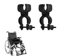 2pcs Walking Stick Holder,Walking Stick Rack for Wheelchair,Drive Rollator,Walker,Universal Crutches Stick Bracket Accessories for Elderly Walkers Wheelchairs Electric Scooters Mountain Bikes(Black)