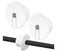 2pcs Wall Bushing for Ethernet Cable, Wall Through Adapter, Wall Grommets Wall Wire Through Wall Hole Cover Bushings for 1 inch Wall Hole, Desk Table Furniture Wire Hole (White)