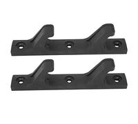 2Pcs Wall Mount Barbell Holder, Weight Bar Horizontal Storage Rack, Heavy Duty Barbell Rack with Slip Proof Grain, Sturdy Plastic and Stainless Steel Construction for Home Gym Trai