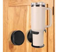 2pcs Wall Mounted Cup Holder for Stanley, Extended Coffee Mug Holder Self-Adhesive or Screw Mount Drink Organizer Compatible with Stanley 30/40 oz Owala Insulated Mug