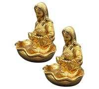 2pcs Wall Mounted Holy Water Holder in Resin, Classic Catholic Decor