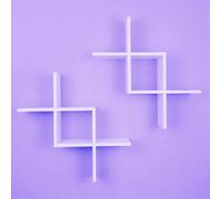 2Pcs Wall Mounted Shelves Shelf Rack Ornament