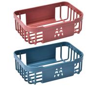 2pcs Wall Mounted Toilet Paper Holder with Shelf and Tissue Box