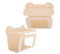2pcs Wall Mounted Wet Wipes Holder Plastic Self Adhesive Beige