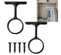 2pcs Wardrobe Pole Brackets, Wardrobe Rail Support, Suitable for Promoting Closet Management and Home Storage Systems
