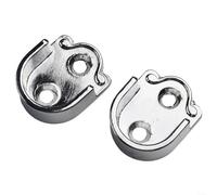 2Pcs Wardrobe Rail Socket Zinc Alloy Rod Bracket Silver Closet Bar End Round Wall Mount Hanger Holder for Clothes Hanging Tube Support Chifforobe Pipe Fitting Garment Rack Hardware(19mm)