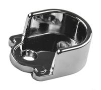 2Pcs Wardrobe Rail Socket Zinc Alloy Rod Bracket Silver Closet Bar End Round Wall Mount Hanger Holder for Clothes Hanging Tube Support Chifforobe Pipe Fitting Garment Rack Hardware(25mm)