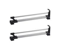 2Pcs Wardrobe Rail, Wardrobe Pull Out Clothes Hanger Rail Organizer Rack MetalStainless Steel Retractable Wardrobe Rail with Screw,40cm/15.7inch