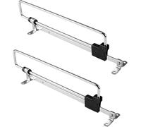 2Pcs Wardrobe Rail Wardrobe Pull Out Clothes Hanger Rail Organizer Rack MetalStainless Steel Retractable Wardrobe Rail with Screw (40cm-15.8inches)