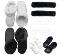 2PCS Warm Insoles for Hole Shoes, Fur Liners for Crocs, Winter Clogs Liner, Removable Shoes Warm Liner Clogs,Shoe-s Warms Plush Lining,House Slippers Indoor Comfort Insoles Unisex (24-47)