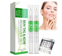 2PCS Wart Removal Pen and Patches,Fast-Acting Wart Removal,Foot & Hand Wart Strong Remover,Natural Wart Re-Mover,Skin Tag Remover,Tags and Mole Remover,Wart Remover for Hands,Verruca Treatment