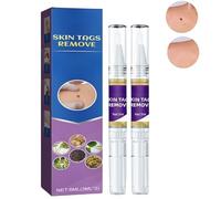 2PCS Wart Remover Pen,Skin Wart Remover,Fast-Acting Wart Removal,Wart Freeze Removal,Foot & Hand Wart Strong Remover,Mole Remover,Natural Wart Re-Mover,Wart Re-Mover for Face,Flat Wa-rt Remover