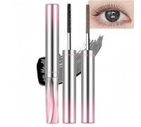 2Pcs Washable 3D Mascara,Eye Mascaras,Black Waterproof Curling Extra Slim Tubing Mascara,Long-lasting Smudge Proof Mascaras for Lengthening Volumizing Eyelashes,Women's Day Makeup Gift,Black & Brown