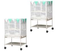 2PCS Washable Bird Cage Splash Net Cover Large Bird Cage Small Pet Cage Anti Mosquito Barrier Urine Dispersion Guard