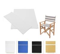 2Pcs Washable Chair Seat Covers Kit Director Chair Seat Replacement Canvas Cover for Makeup Artist Chair Outdoor Camping Fishing Chair Covers(White)