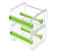 2pcs Washi Tape Dispenser Cutter,Roll Tape Holder Organizer,Masking Tape Desktop Tape DIY Sticker Roll Tape Cutter Holder Storage (Green)