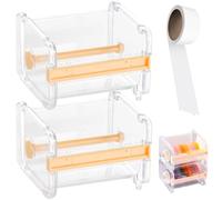 2PCS Washi Tape Organizer with Jagged Edges, Easy to Use Masking Tape Dispenser with Dual Cutter Sizes, Space-Saving Washi Dispenser for Artist or DIY Enthusiast Masking