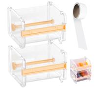 2PCS Washi Tape Organizer with Jagged Edges Easy to Use Masking Tape Dispenser with Dual Cutter Sizes Space-Saving Washi Dispenser for Artist or a DIY Enthusiast