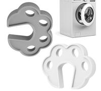 2Pcs Washing Machine Door Prop Open Front Loader Washer Dryer Dishwasher Holder Stopper Accessories Silicone Proper Ventilation, Doorstop Keeps Dry Fresh Air Grey White