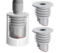 2Pcs Washing Machine Drain Pipe Seal, 45-50mm Washer Drain Hose Seal Silicone Floor Drain Plug Hose Seal Ring, Anti-Odor Sewer Pipe Seal Ring Sealing Cover Adapter for Washing Machine Hoses(Grey)