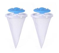 2PCS Washing Machine Hair Catcher Reusable Lint Removal Efficient Hair Removal Laundry Accessories Mesh Trap Bag for Pet Husband