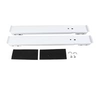 2pcs Washing Machine Mobile Roller Extendable Iron White 16 Wheels Low Noise High Load Bearing with Brake Washing Machine Dolly for Furniture