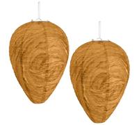 2Pcs Wasp Nest Decoy, Waterproof Fake Wasp Nest, Hanging Wasp Repellent for Outdoor, Home and Garden