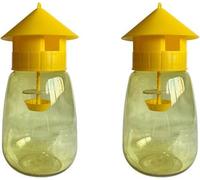 2PCS Wasp Traps Outdoor Hanging, Reusable Hornet Trap for Outside, Wasp Catchers for The Garden, Weather Proof Fruit Fly Catchers for Garden, Farm, Patio, Pasture, Camping,Stable, Barn