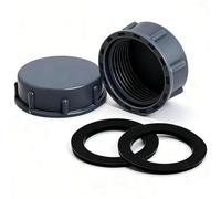 2Pcs Waste Pipe Blanking Cap 45mm, Leak-Proof Drain End Cap for Rubber Ring | PVC Threaded Sink Waste Cap for Kitchen, Bathroom and Laundry Pipes, Helps Seal Unused Pipe Ends and Reduce Water Leakage