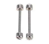 2pcs Watch Strap Pins Screw Tube Rods with Rounded Head | Symmetrical Double Groove Design, Stable Tension, Anti-loosening Connection, for Ceramic Watch Bands and At-home Strap
