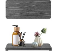 2PCS Water Absorbing Stone Tray, Fast Drying Stone Sink Tray, Water Absorbent Diatomite Trays, Stones Soap Trays, Diatomite Coasters for Kitchen Sink Bathroom Counter, Hand Soap Dish & Holders