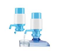 2pcs Water Bottles Dispenser Blue Manual Hand Pressure Drinking Fountain Pressure Pump Water Press Pump, Cap Fits Most Gallon Water