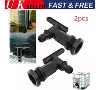 2Pcs Water Butt Tap Hozelock Plastic Adaptor For Rain Barrels Brew