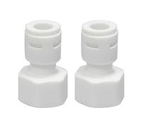 2PCS Water Filter Fitting, 3/8" Water Filter Quick Connector to 1/2" Female Thread Straight Connector, Water Purifier Connectors, Water Purifier Accessories, White Component Filter Quick Plug