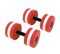 2pcs Water Floating Dumbbells, EVA Aerobic Exercise Foam, Aquatic Aerobics Dumbbell Equipment for Swimming Pool(Red)