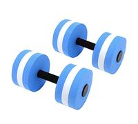 2pcs Water Floating Dumbbells, EVA Aerobic Exercise Foam, Aquatic Aerobics Dumbbell Equipment for Swimming Pool(Blue)