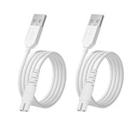 2PCS Water Flosser Charger Cable - USB Charging Cord Replacement Power Supply - Compatible with FC156 FC159 FC1591 FC256 FC259 - Portable Charger for Water Flosser Shaver Hair Clipper Flashlight (Whit