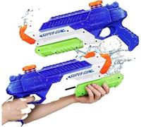 2PCS Water Gun Pistol Soaker Powerful Long Range Super Pump Action Cannon Squirt