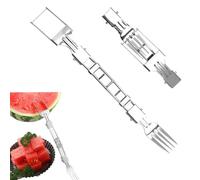 2pcs Watermelon slicer, 2-in-1 Watermelon Cutter, Fruit Slicer Stainless Steel Fruit Cutter, Party Campings Portable Watermelon Cutter Slicer Tool, Double Head Watermelon Slicer Cutter Tool.