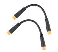 2PCS Waterproof 3Pin Thumb Shifter Conversion Cable with M8 Connectors for Ebike Kits Offering Flame Retardant ABS with Long Service Life (Male)