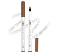 2PCS Waterproof Eyebrow Pencil Microblade Effect - 3D Microblading Magic Eyebrow Pen with 4 Micro-Fork Tip Natural Makeup Waterproof Long-lasting Brow Pen (Chestnut Color, 9g)